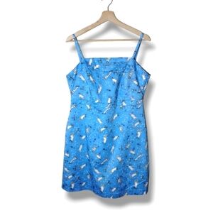 NWT Yuka Resort Mini DressSize 12 Stretch Empire Cut Artsy Sundress
